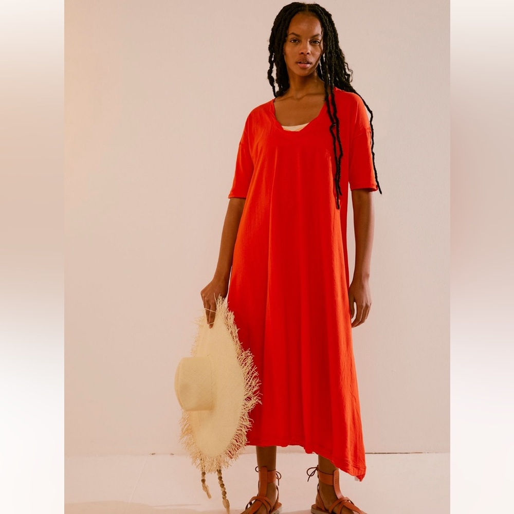 FREE PEOPLE BEACH Carter Tee Shirt Maxi Dress